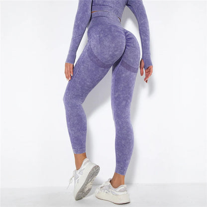 Hamidou Cropped Top Gym Set Seamless Women Yoga Workout Set Fintess Clothing Push Up Leggings Sport Wear Women Suits Tracksuit