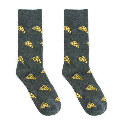 Cotton Happy Funny Socks Men Alien Planet Shark Crazy Design Sokken Unisex Novelty Dinosaur Crew Skateboard Calcetines Hombre