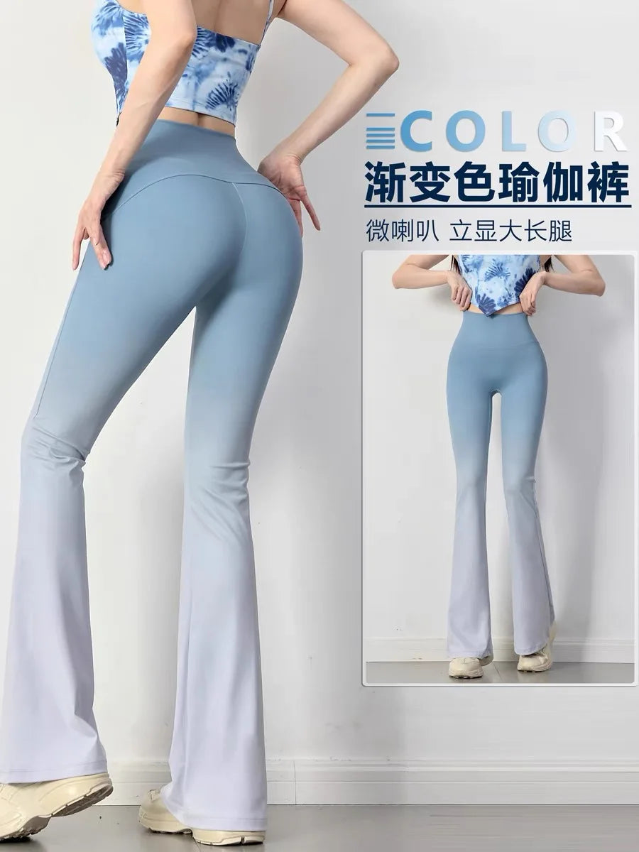 ZWFS-  Tuman1325 New Arrival Ladies Fashion Yoga Pants Women's Boot Cut Design Stylish Long Pants High Waist  Color Sportswear.