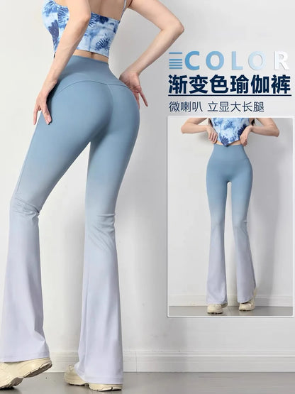 ZWFS-  Tuman1325 New Arrival Ladies Fashion Yoga Pants Women's Boot Cut Design Stylish Long Pants High Waist  Color Sportswear.