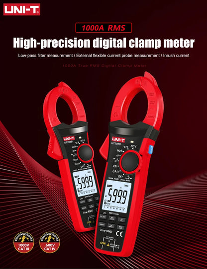 UNI-T Zangenmessgerät UT207B UT208B AC DC Amperometrische Zange Digitalmultimeter Amperemeter Zange Einschaltstrom Tester Werkstatt Werkzeuge