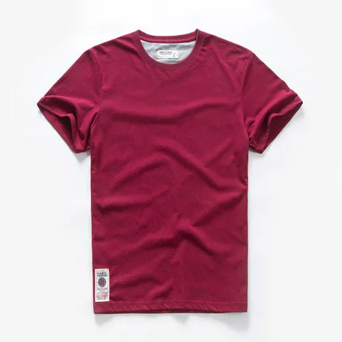 New Summer Men's t-shirt Cotton Solid T shirt Men Causal O-neck Basic tshirt Male High Quality Classical tops.