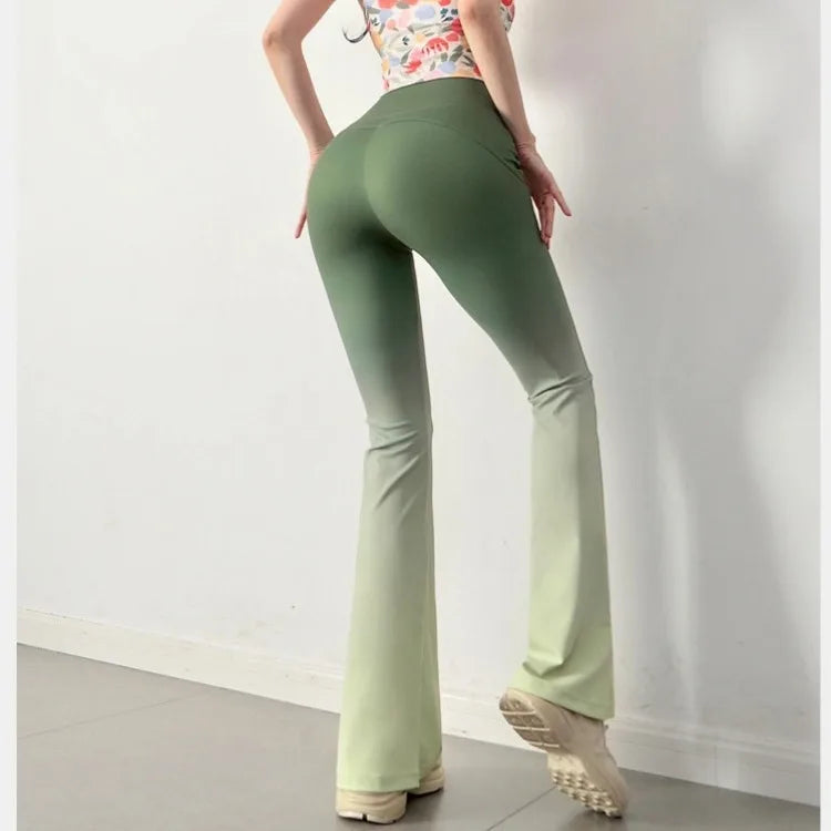 ZWFS-  Tuman1325 New Arrival Ladies Fashion Yoga Pants Women's Boot Cut Design Stylish Long Pants High Waist  Color Sportswear.