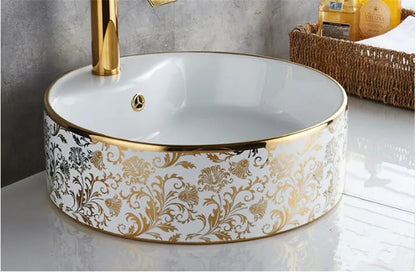 Kunst Keramik Bad Waschbecken Set Keramik Becken Platte Waschbecken Waschbecken Bad Wasserhahn Pop Up Becken Mischbatterie