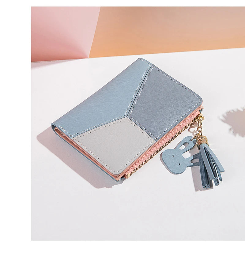 Women's Wallet PU Leather Women's Wallet Made of Leather Women Purses Card Holder Foldable Portable Lady Coin Purses.