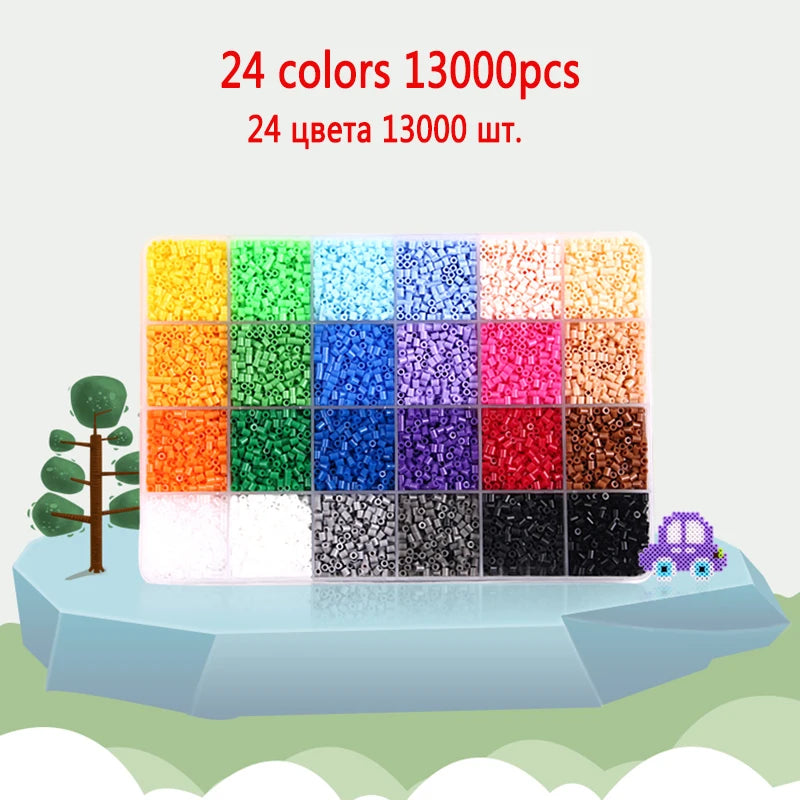 72 colors 24 colors 2.6mm Perler Fuse beads Iron beads Kit Hama beads 3D Puzzle DIY Toy Kids Creative Handmade Craft Toy Gift.