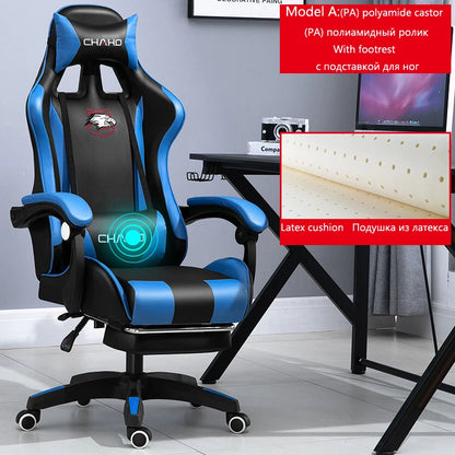 WCG Gaming Stuhl Computer Stuhl Hochwertiger Gaming Stuhl Leder Internet LOL Internet Cafe Racing Stuhl Bürostuhl Gamer Neu