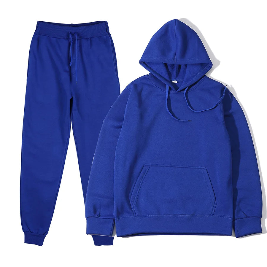 2022 new Womens Oversized Tracksuit Warm Fleece Suits Hoodies Tops Casual Sweatshirts Jogging Pant Outfits Sweatpants.