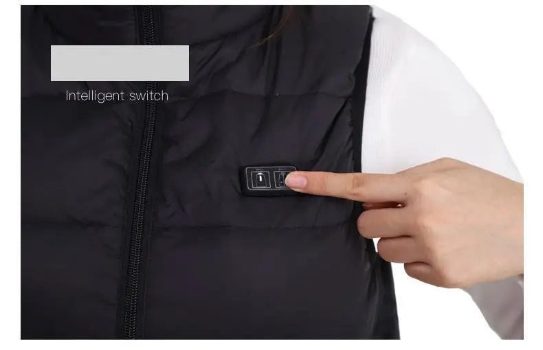 9 Heated Vest Zones Electric Heated Jackets Men Women Sportswear Heated Coat Graphene Heat Coat USB Heating Jacket For Camping.