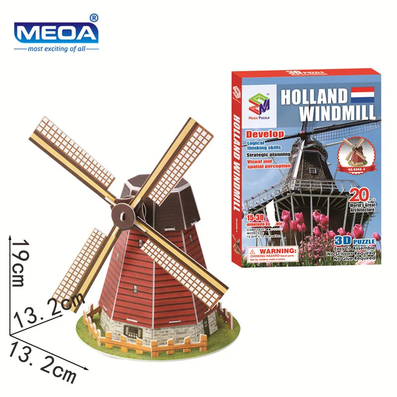 40 Style World Famous Architecture Building 3D Puzzle Model Construction 3D Jigsaw Puzzle Toys For Kids Christmas Gift