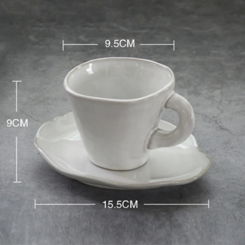 European Style Ceramic Kitchen Tableware Irregular Rice Bowl Creative Dessert Salad Bowl Porcelain Dinner Plate Sauce Dish.