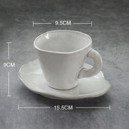 European Style Ceramic Kitchen Tableware Irregular Rice Bowl Creative Dessert Salad Bowl Porcelain Dinner Plate Sauce Dish.