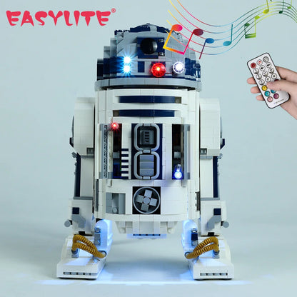 EASYLITE LED Lighting Set For 75308 Star R2-D2 Robot Building Blocks Collectible DIY Toys Not Include Bricks Only Light Kit.