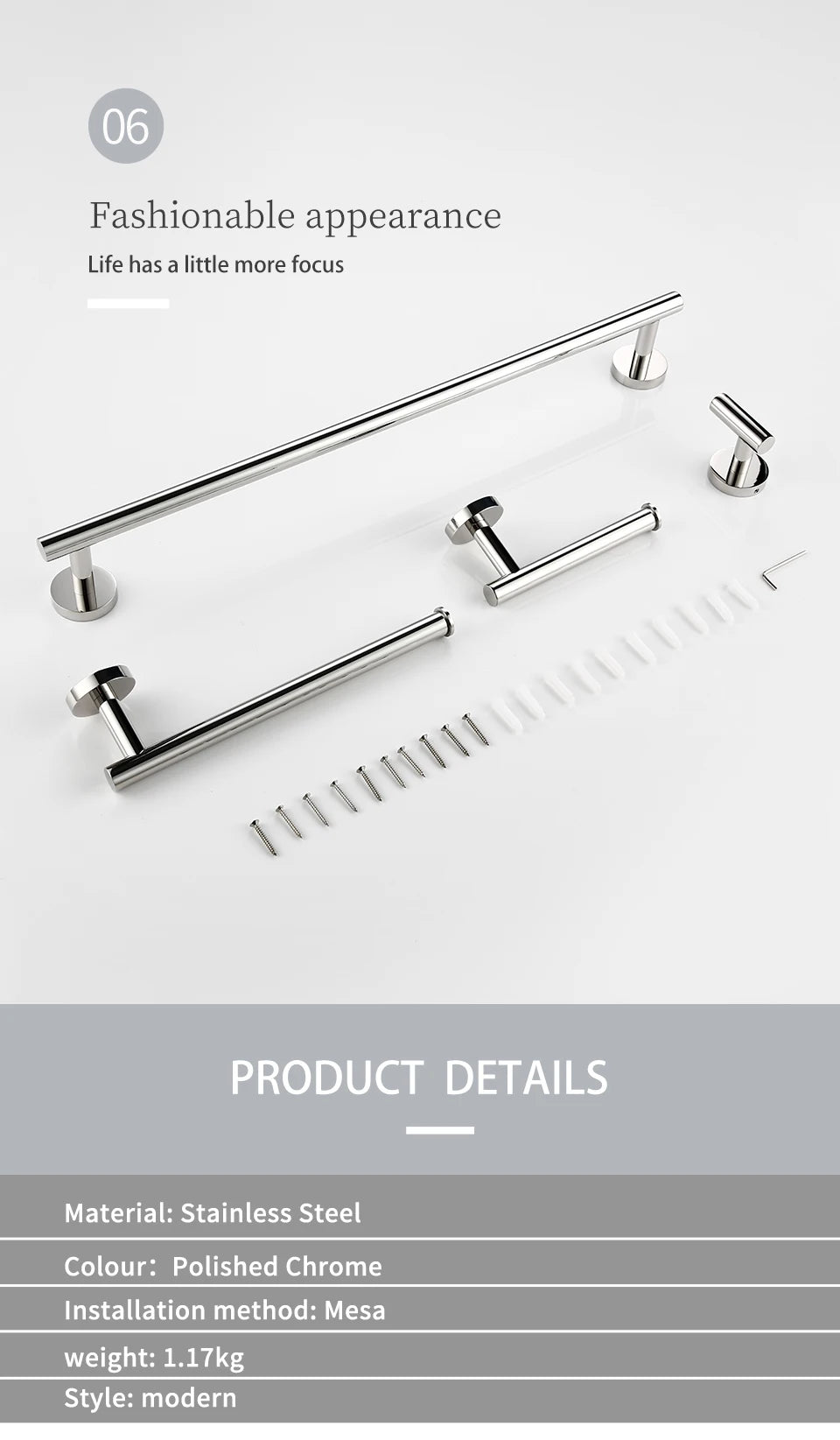 BagnoLux Edelstahl Chrom Schöne Wand Haken Wc Papier Halter Handtuch Ring Bar Selbst-Adhesive Bad Zubehör