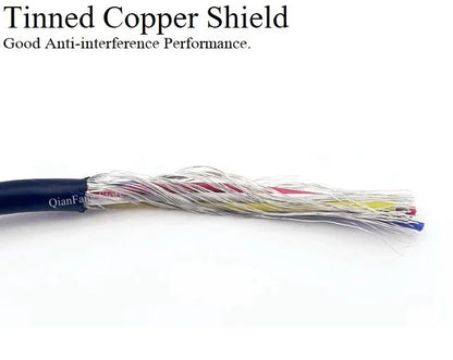 1M 24AWG Shielded Wire Signal Cable 2 3 4 5 Core PVC Insulated Channel Audio Headphone Copper Control Shielding Wire UL2547.