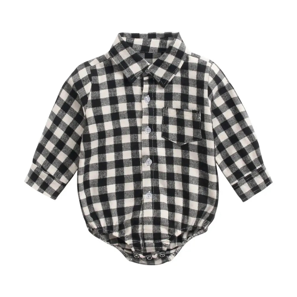 Sanlutoz Plaid Baumwolle Baby Jungen Bodys Langarm Baby Kleidung Mode Neugeborenen Body für Jungen