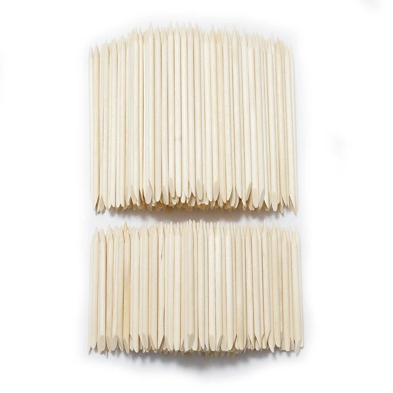 20/50/100pcs Nail Cuticle Pusher Wooden Design Drawing Painting Stick Remover Orange Wood Sticks for Nail Art Tools.