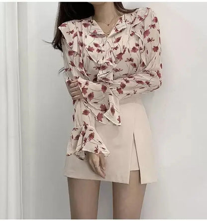 Mini Skirts Women Irregular Solid Side-slit Stretchy Korean Style Trendy Chic OL High Waist Female Bottom Popular Spring Autumn