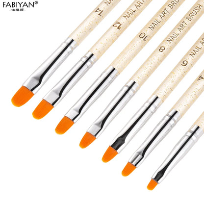 3/7Pcs Professional Manicure UV Gel Brush Pen Transparent Acrylic Nail Art Painting Drawing Brush Phototherapy Tools.