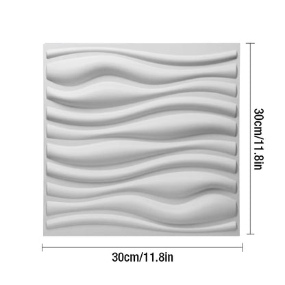 30x30cm Waves 3D Wall Panel wave Diamond Design Non self-adhesive plastic tile 3D wall sticker living room Bathroom wall paper