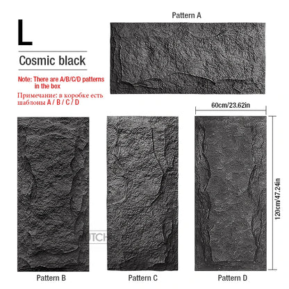 4 pcs 120x60cm high simulation stone 3D wall stickers stone pattern wallpaper wall covering living room 3D wall panel mold tile