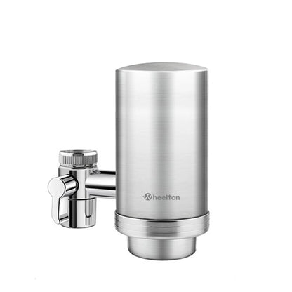 Wheelton Stainless Steel Kitchen Tap Filter Household Ceramic Water Purifier Faucet Water Filter  Activated Carbon Filtration