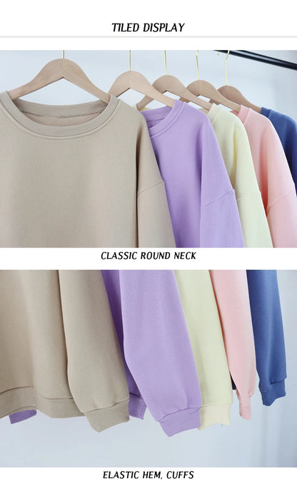 Spring autumn 2 Piece Set Women Casual Round Neck Long Sleeve Hoodies High Waist sweatpants Tracksuit Women workout sportswear.