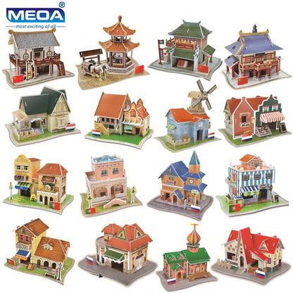 40 Style World Famous Architecture Building 3D Puzzle Model Construction 3D Jigsaw Puzzle Toys For Kids Christmas Gift.