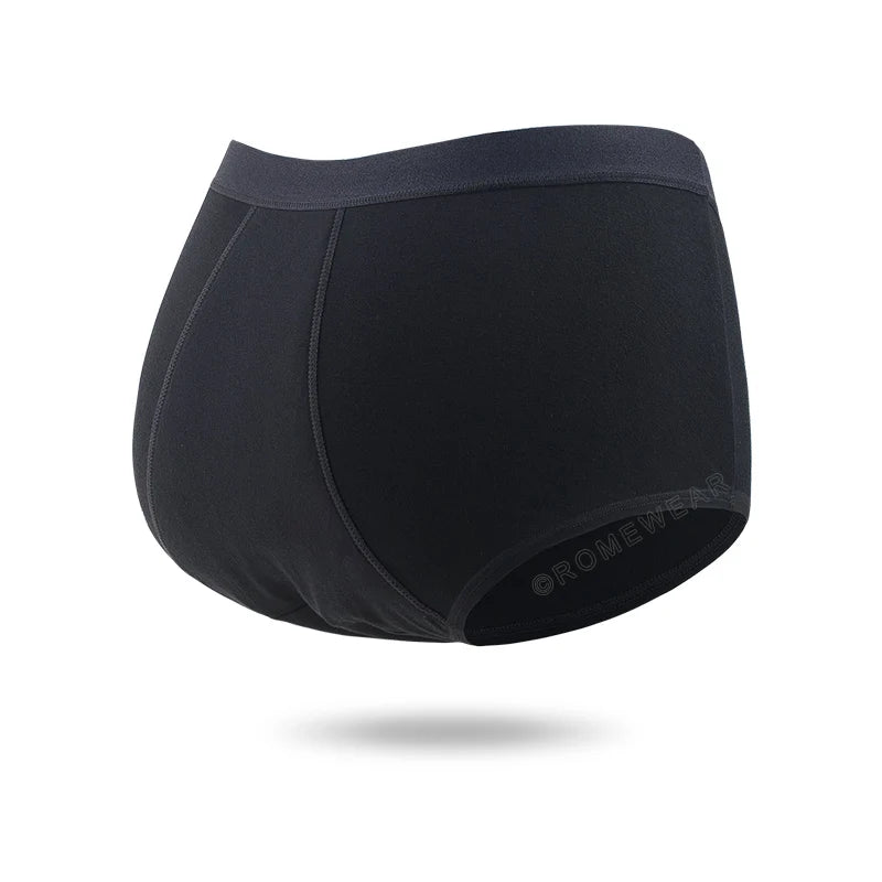 Bamboo Fiber Cotton 4-layer Menstrual Panties Period Reusable  Briefs Underwear Leakproof Heavy Absorbent Incontinence Lingerie.