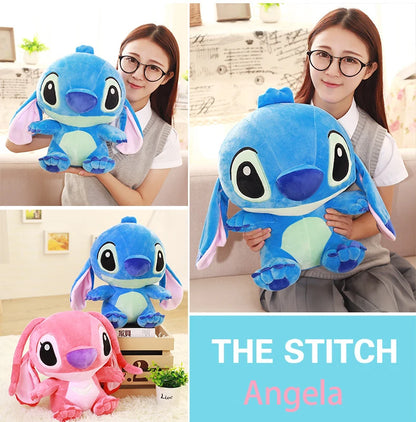 35-65cm Disney Aoger Lilo & Stitch Stuffed Plush Doll Edition Stitch Rose Doll Creative Kawaii Pillow Toy Birthday Gift For Girl.