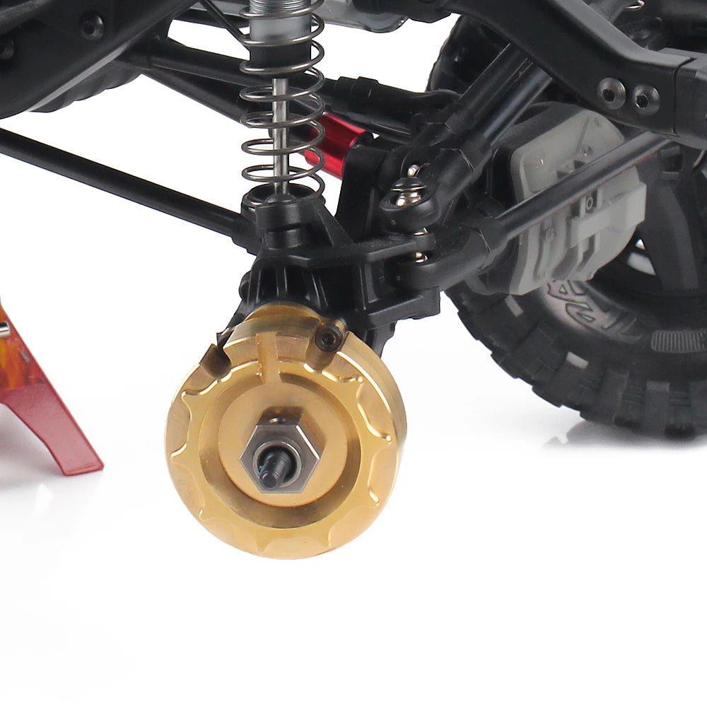 INJORA Heavy Brass Counterweight Portal Drive Housing Bumper Holder Axle Mount for RC Crawler TRX4 TRX-4 TRX6 Upgrade Parts