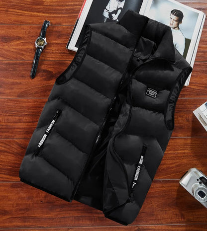 Spring Fashion Mens Jacket Sleeveless Vest Thermal Soft Vests Casual Coats Male Cotton Mens Vest Men Thicken Waistcoat 8Xl.