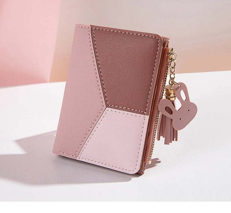 Women's Wallet PU Leather Women's Wallet Made of Leather Women Purses Card Holder Foldable Portable Lady Coin Purses.