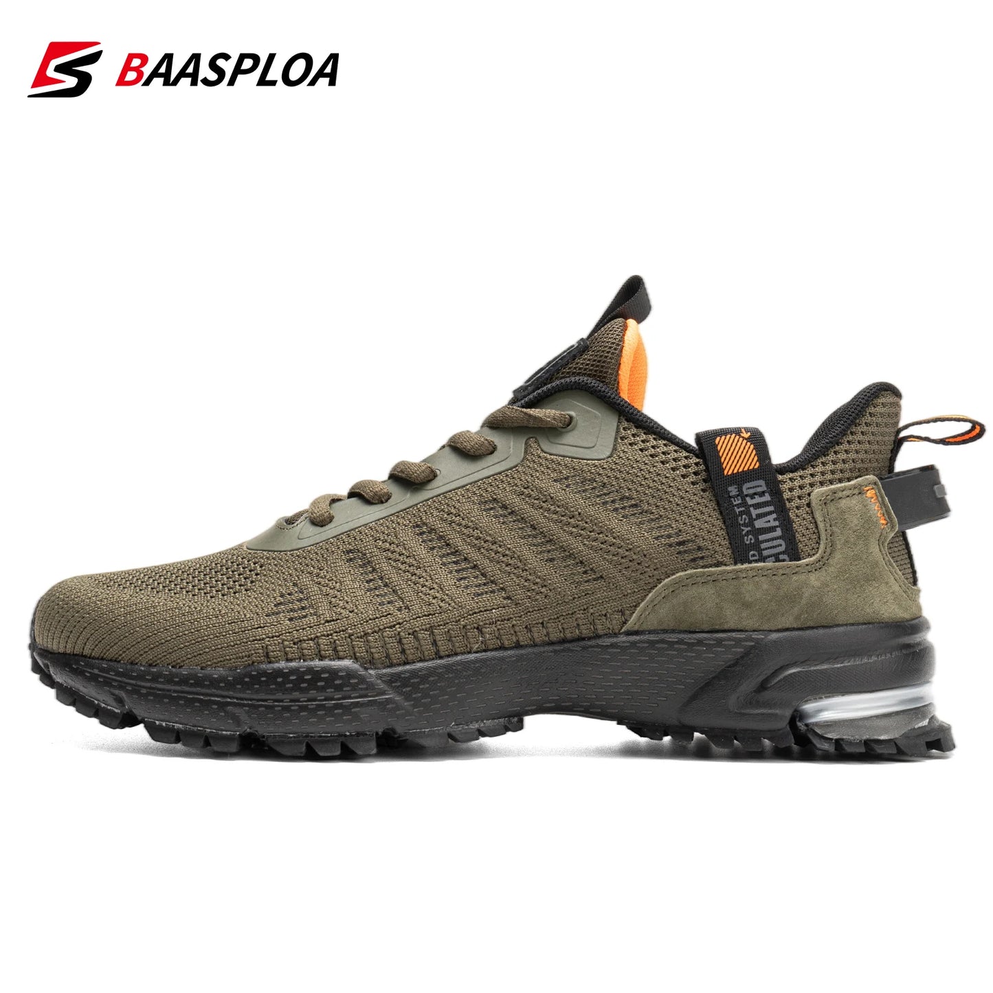 Men's Running Shoes Baasploa Male Sneakers Shoes Breathable Mesh Outdoor Grass Walking Gym Shoes For Men Plus Size 41-50