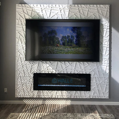 12pcs 50cm 3D wall panel Geometric lines 3D wall sticker wallpaper mural diamond design decor tile 3D mold 90's aesthetic room