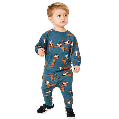   Jumping Meters New Baby Boys Clothing Sets Autumn Winter Cartoon Tiger Printed Cotton Boys Girls Outfit Long Sleeve Shirt Pant.