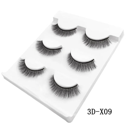 3 Pairs natural false eyelashes thick makeup real 3d mink lashes soft eyelash extension fake eye lashes long mink eyelashes 3d.