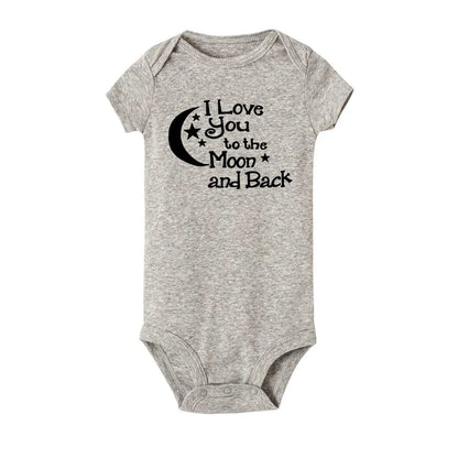 ICH LIEBE DICH ZUM MOND UND ZURÜCK & My Auntie Liebt Mich Gedruckt Jungen Mädchen Infant Playsuits Ein Stück schöne Baby Kid Romper Body.