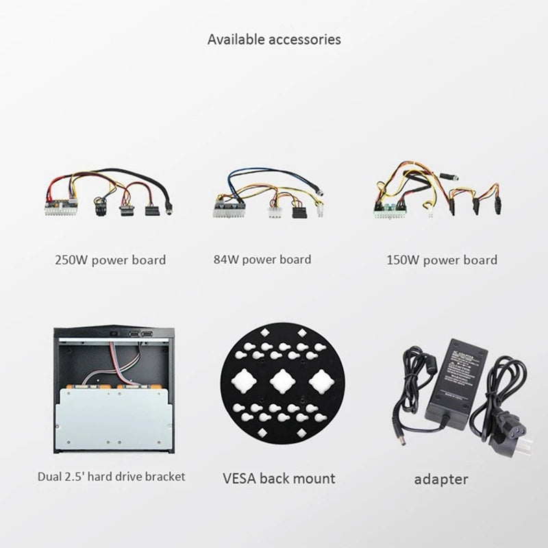 RGEEK ITX Computer Case M06 Mini Desktop Case Convenience PC Case can install 2.5 inch HD Suppor 17x17cm Motherboard.