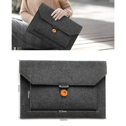 11.6/13/14/15"Laptop Sleeve Felt Ultralight Notebook Tablet Pad Case Multi-pocket Pouch Bag Briefcases for Apple Macbook/ Asus.