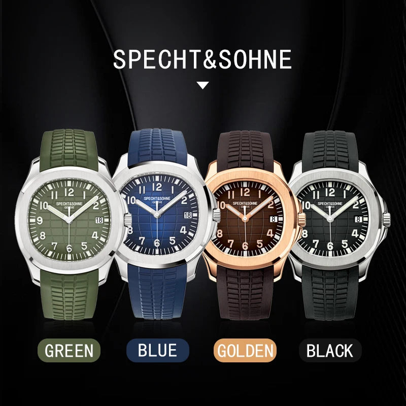 Specht&Sohne Mens Watches 2025 Mechanical Automatic Watch For Man Miyota 8125 Movt Steel Rose Gold Waterproof  Relogio Masculino.