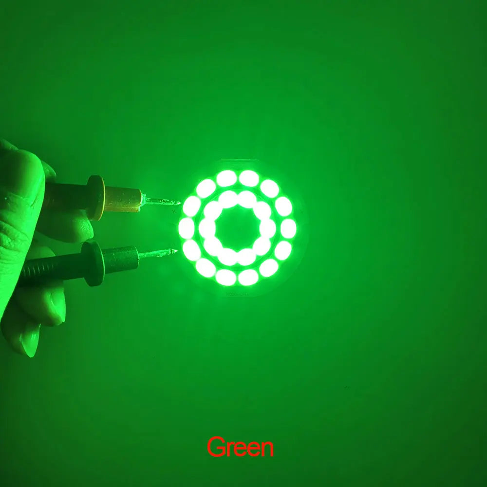 3V LED-Licht, 50 mm Durchmesser, runder COB-Chip, Doppelring-LED-Lampe, 3,7 V, 5W LED-Birne für DIY-Arbeitsscheinwerfer, Hausdekor-Beleuchtung.