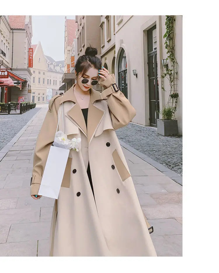 Graben Frauen S-3XL Design Patchwork Kleidung Outwear Alle-spiel Stilvolle Beliebte Neueste Weibliche Herbst Ins Mode Femme Einfache Gemütliche