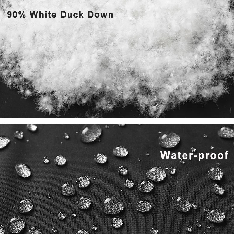 90% White Duck Down Winter Down Pants Men Waterproof Padded Sweatpants Camouflage Joggers Male Thick Warm Down Long Trousers 8XL.