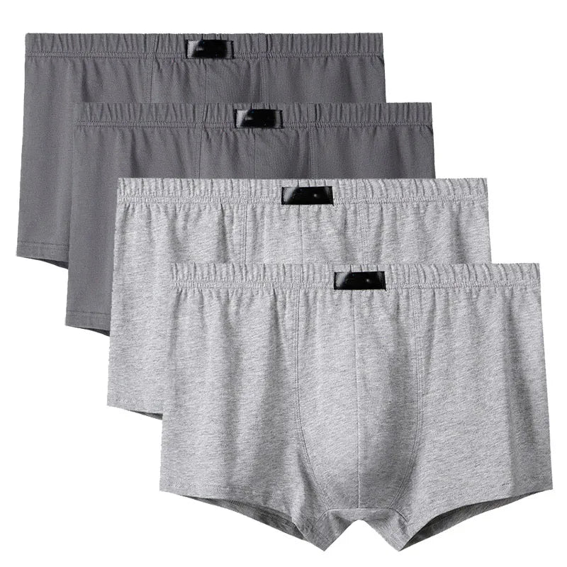 4 Teile/los Schlüpfer der Männer Männliche Unterhose Shorts Boxer Unterwäsche Slip Baumwolle Große Größe 5XL 6XL