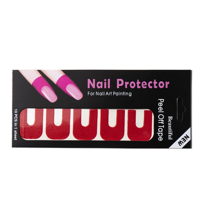 10/20/50 Pcs U-shape Spill-proof Anti-overflow Nail Polish Paint Varnish Peel Off Tape Finger Cover Nail Protector Stickers.