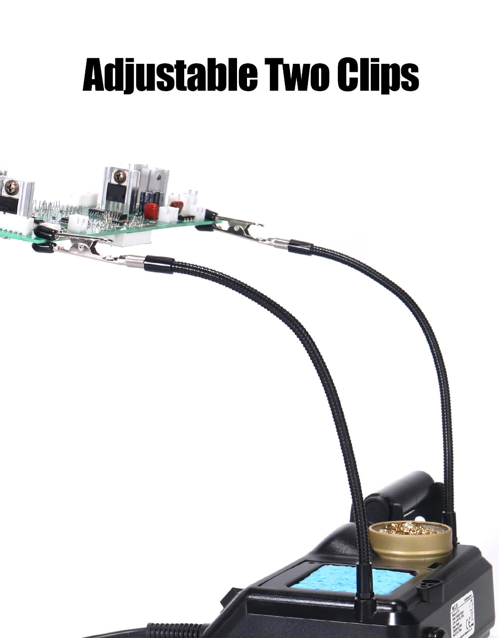 WEP 927-II 2 helfende Hände, elektrische Lötkolbenstation, Digitalanzeige, 60 W, Lötkolben-Set, Temperatureinstellung, Schweißen zu