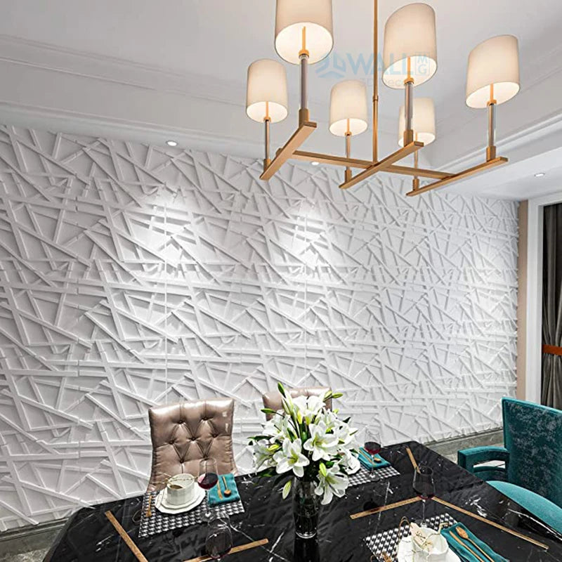 12pcs 50cm 3D wall panel Geometric lines 3D wall sticker wallpaper mural diamond design decor tile 3D mold 90's aesthetic room