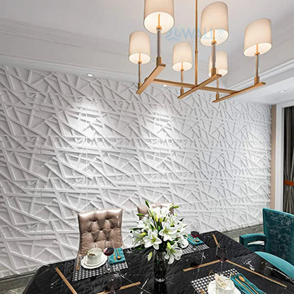 12pcs 50cm 3D wall panel Geometric lines 3D wall sticker wallpaper mural diamond design decor tile 3D mold 90's aesthetic room
