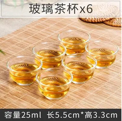 Handmade Dragon Ceramic Tea Cup, Purple Clay Cup, Kungfu Teaset, Small and Large, Tea Accessories, 6 PCs/Pack.